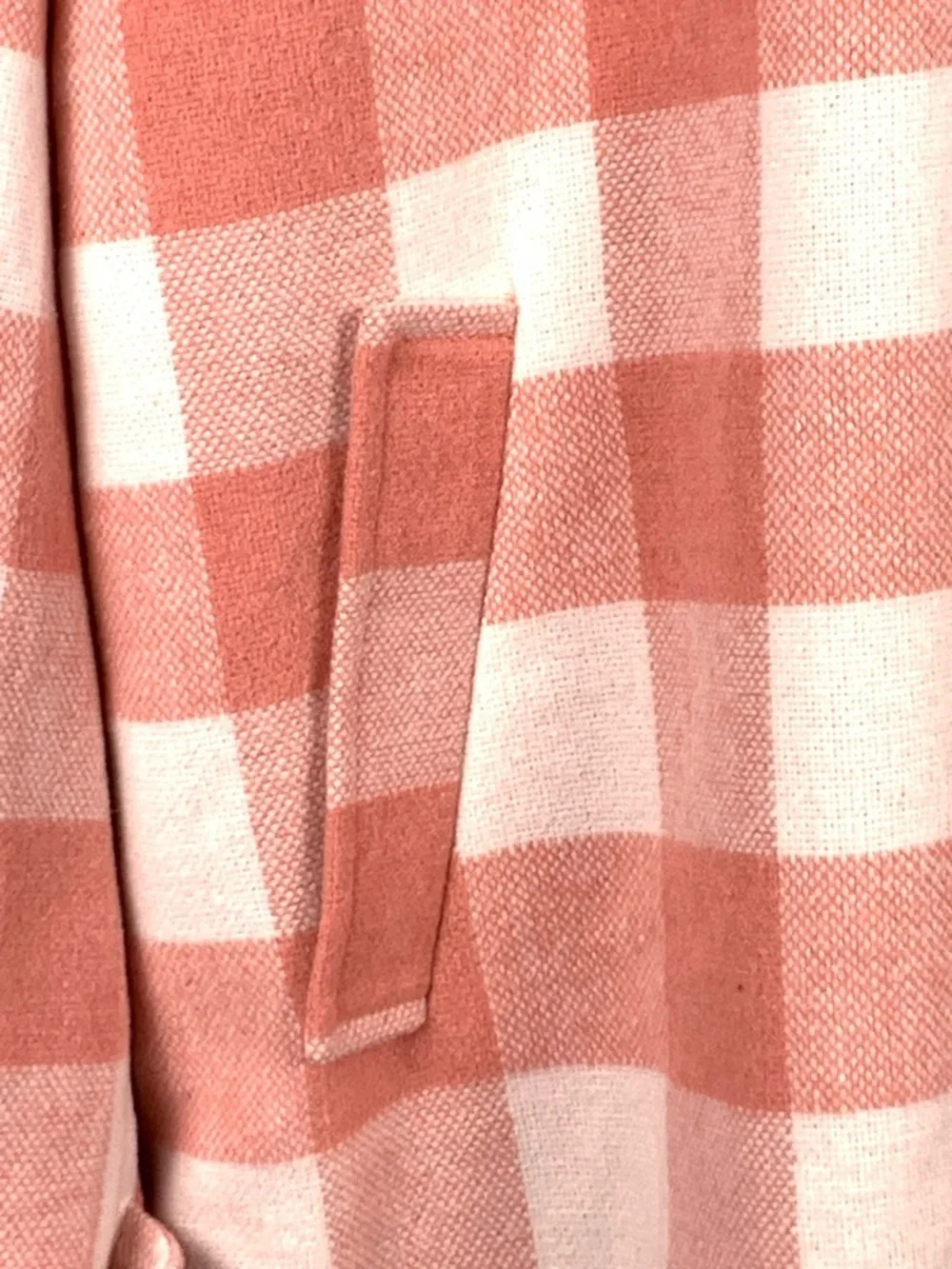 Draper James RSVP XXL Pink Gingham Plaid Coat Lined Button Front NWT